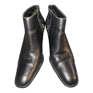 LAUREN Ralph Lauren Womens Black Leather Zip Up‎ Ankle Booties Size 8 1/2
